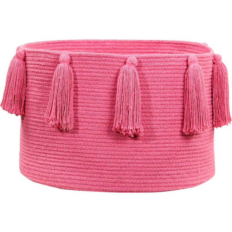 Lorena Canals Tassels Basket – Fuchsia