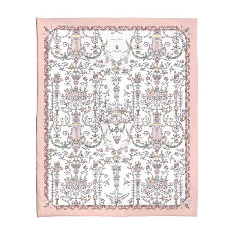 Reversible Quilt Toile de Jouy Pink Caitlin Wilson