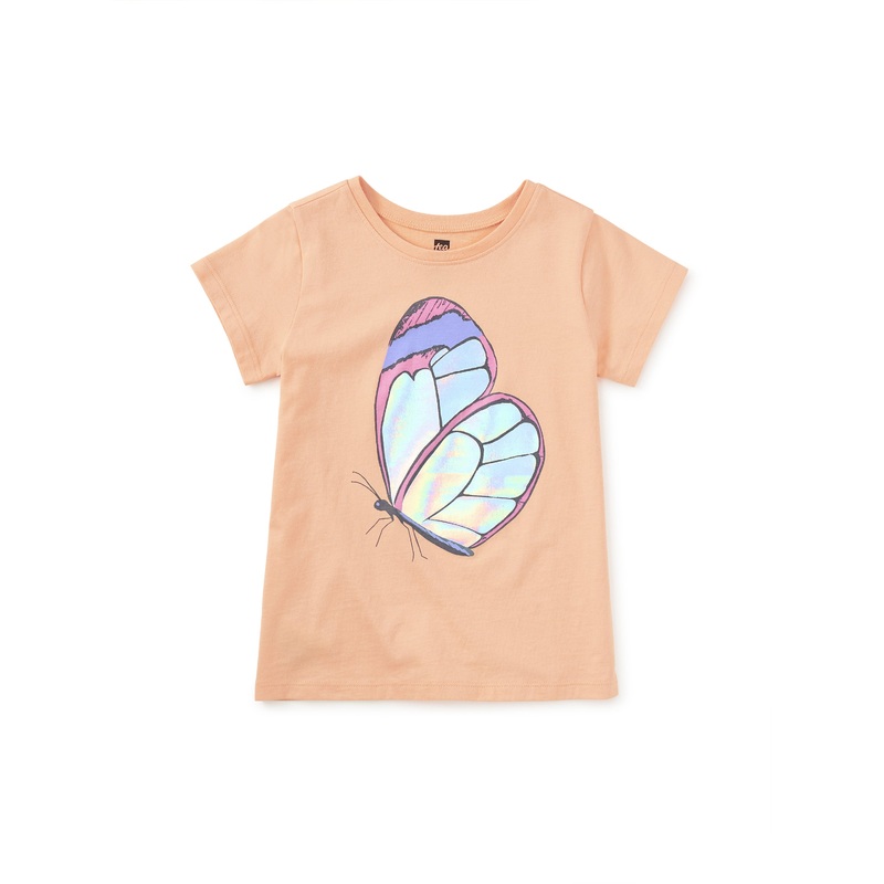 Tea Collection Shimmery Butterfly Graphic Tee