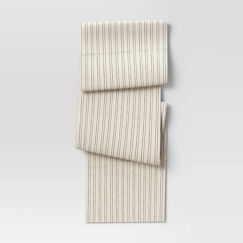 108″ x 14″ Cotton Striped Table Runner