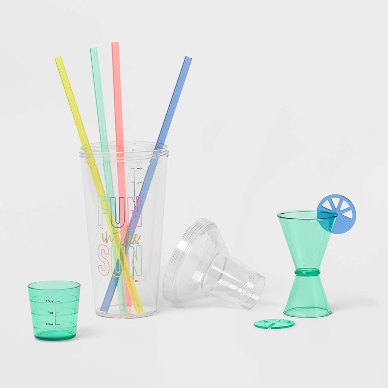 10pc 24 fl oz Cocktail Shaker Set