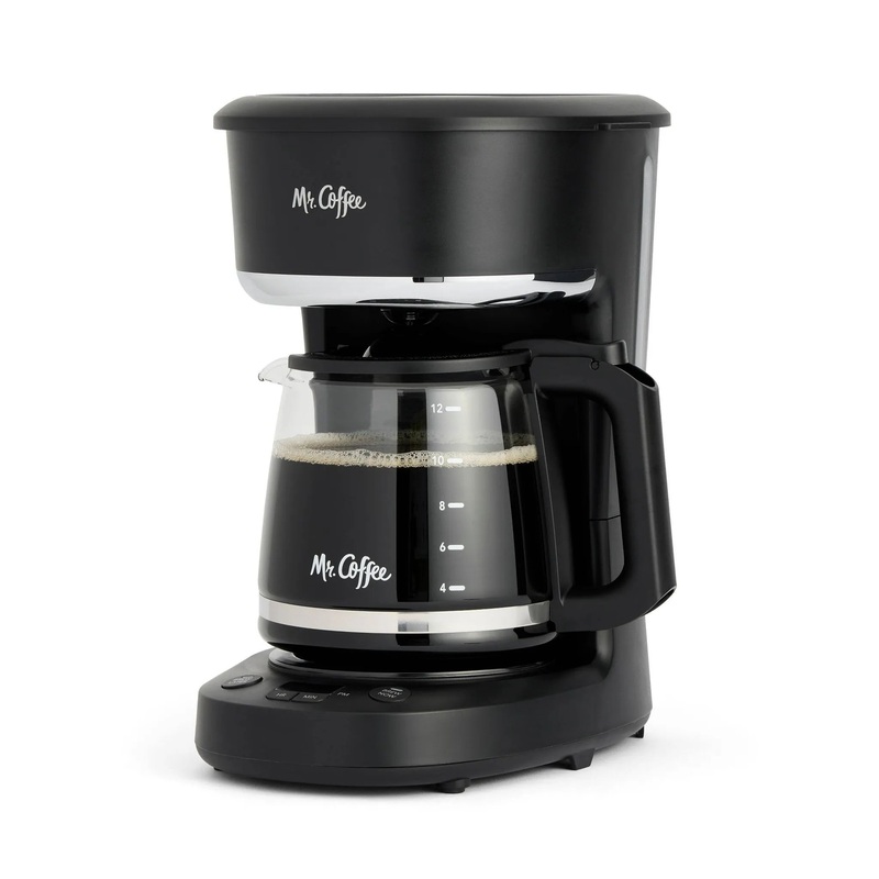 12-Cup Programmable Coffee Maker Black stainless steel