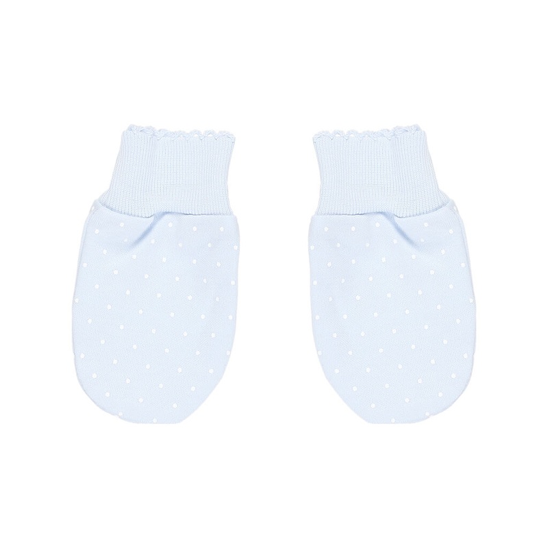 Basic Dots Mittens Blue/White