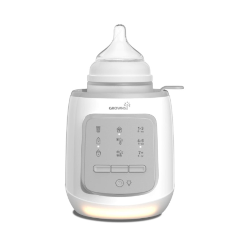 Grownsy Fast and Easy Bottle Warmer 9-in-1 With Defrost, Grey