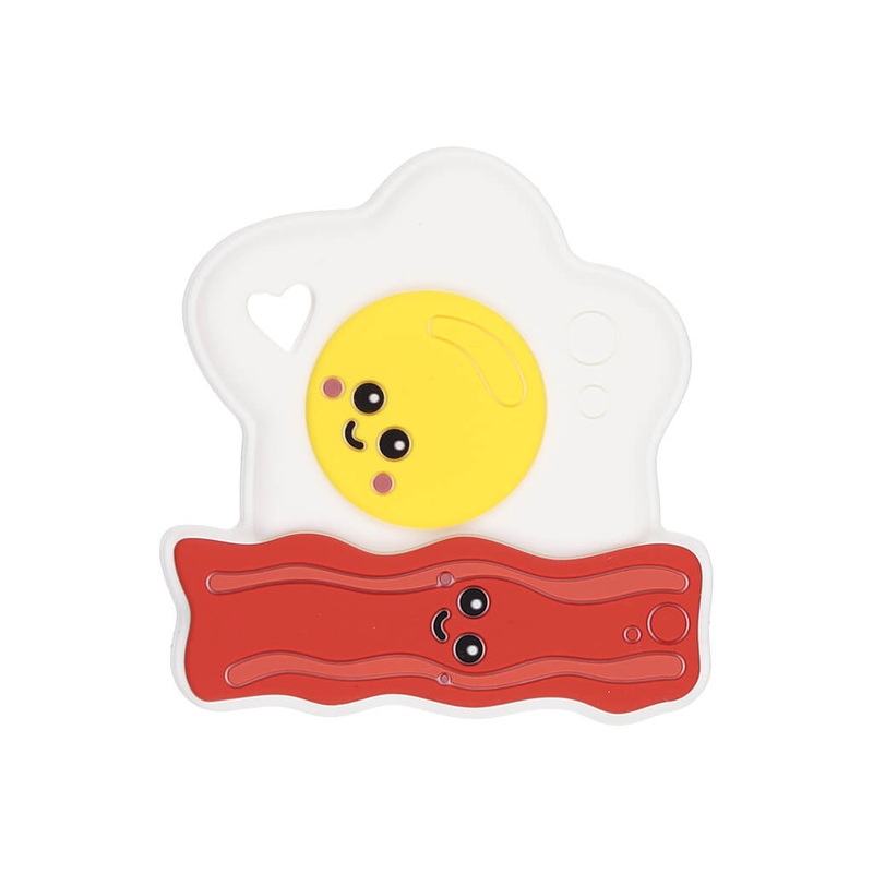 Silicone Teether Eggs & Bacon