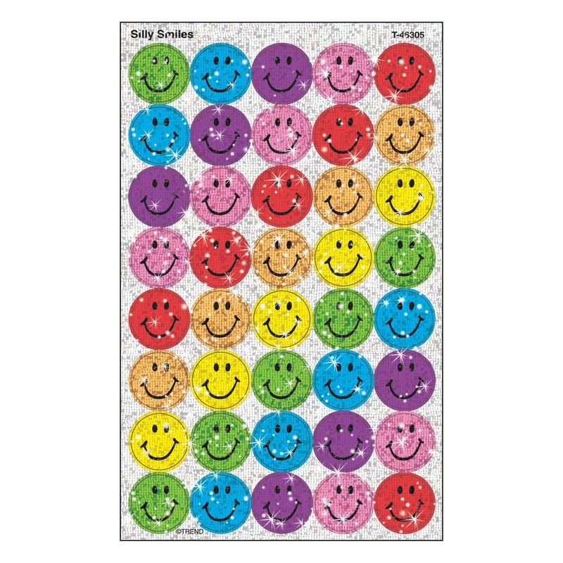 Silly Smiles superSpots Stickers  Sparkle