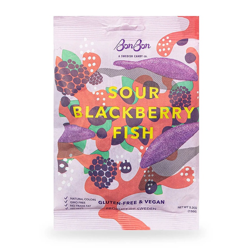 Sour Blackberry Fish Swedish Candy