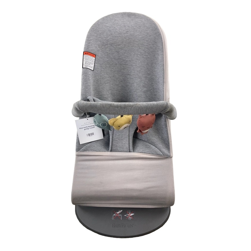 BabyBjorn Bouncer Bliss, Dark Gray Frame, Light Gray 3D Jersey