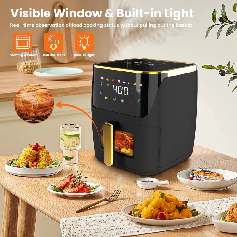 Bluebow 8.5 QT Air Fryer with Touch Screen and Visible Window