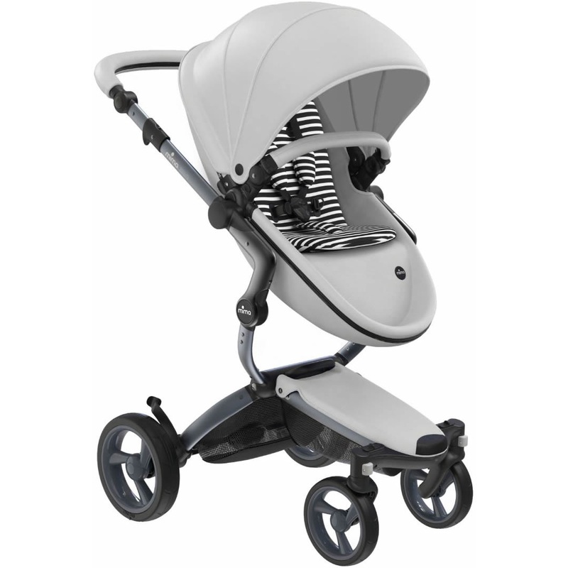 Mima Xari Complete Stroller, Graphite – Snow White / Black & White