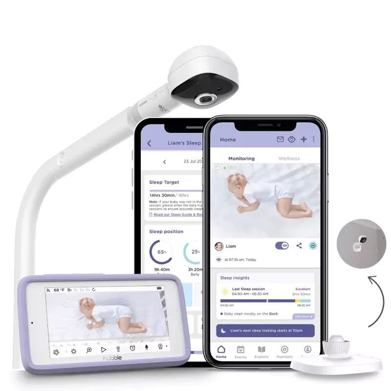 SkyVision AI Pro Baby Monitor with Adjustable Crib Mount