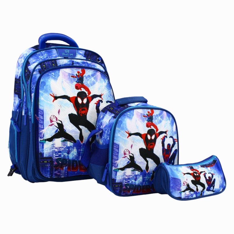 Spiderman School Set 3 Faces in 1  19 Inches