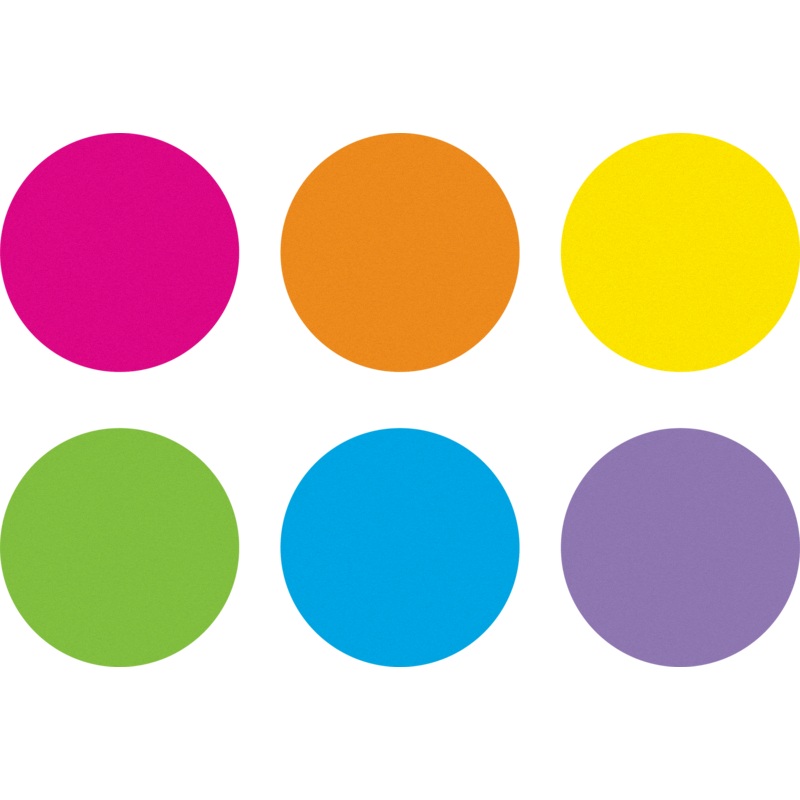 Spot On Dry-Erase Desktop Writing Spots Bright Circles – 10-1/2″