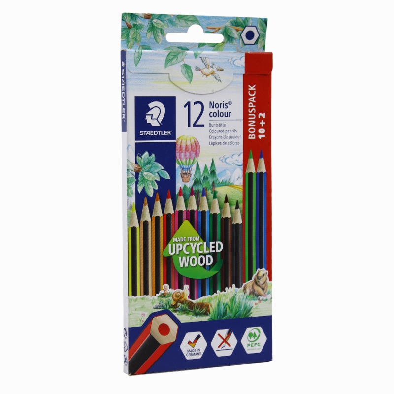 Staedtler Noris Wooden Colored Pencils  12 Colors (10+2 Promotion)