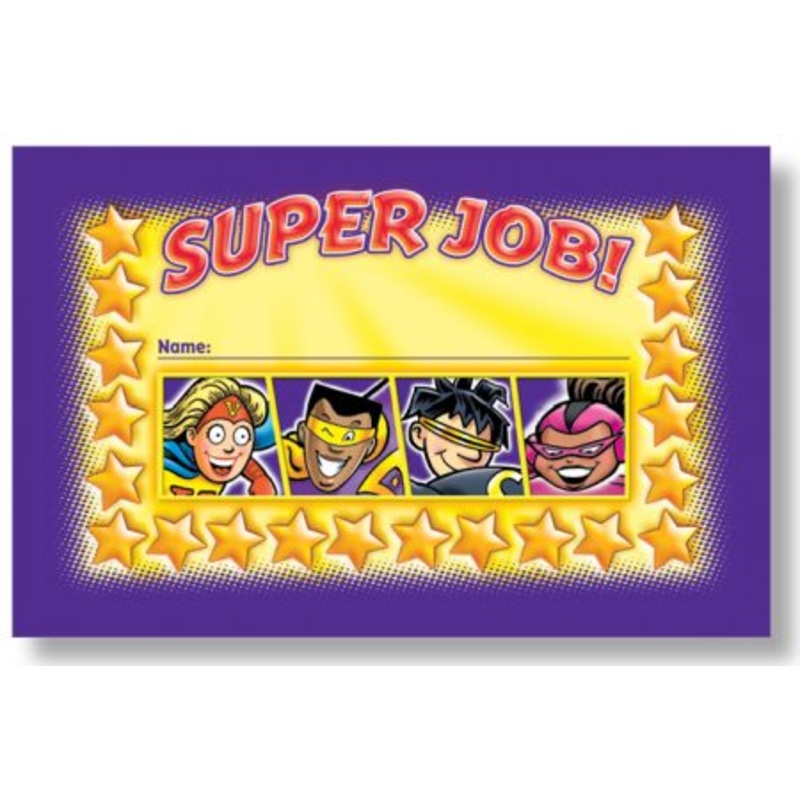 Superheroes Incentive Punch Cards