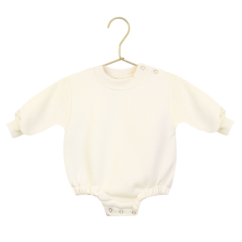 Sweatshirt Romper – Cream