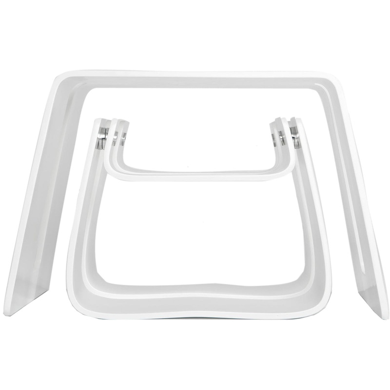 Tulip Leander Table & Stool Set – White
