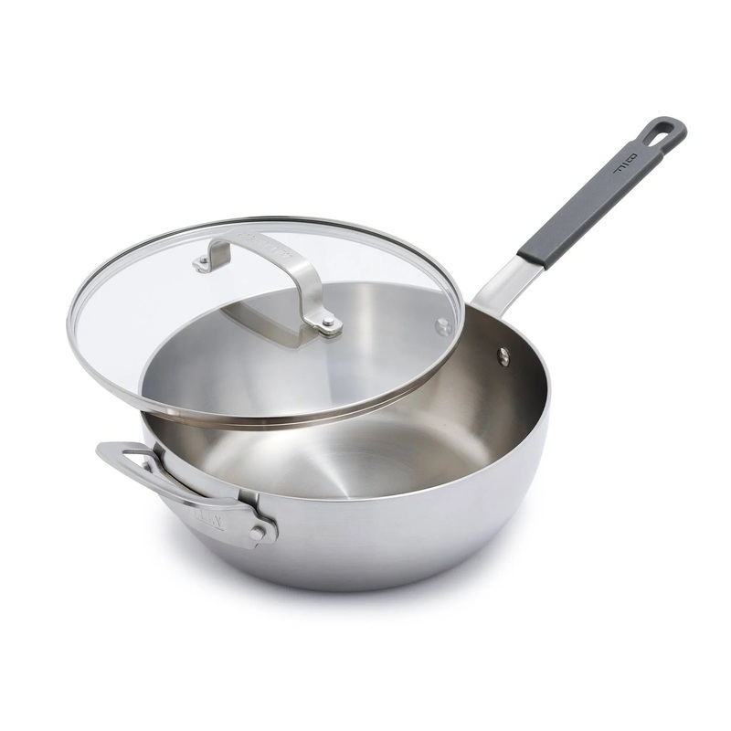3.5qt Stainless Steel Covered Chef’s Pan (See Description)