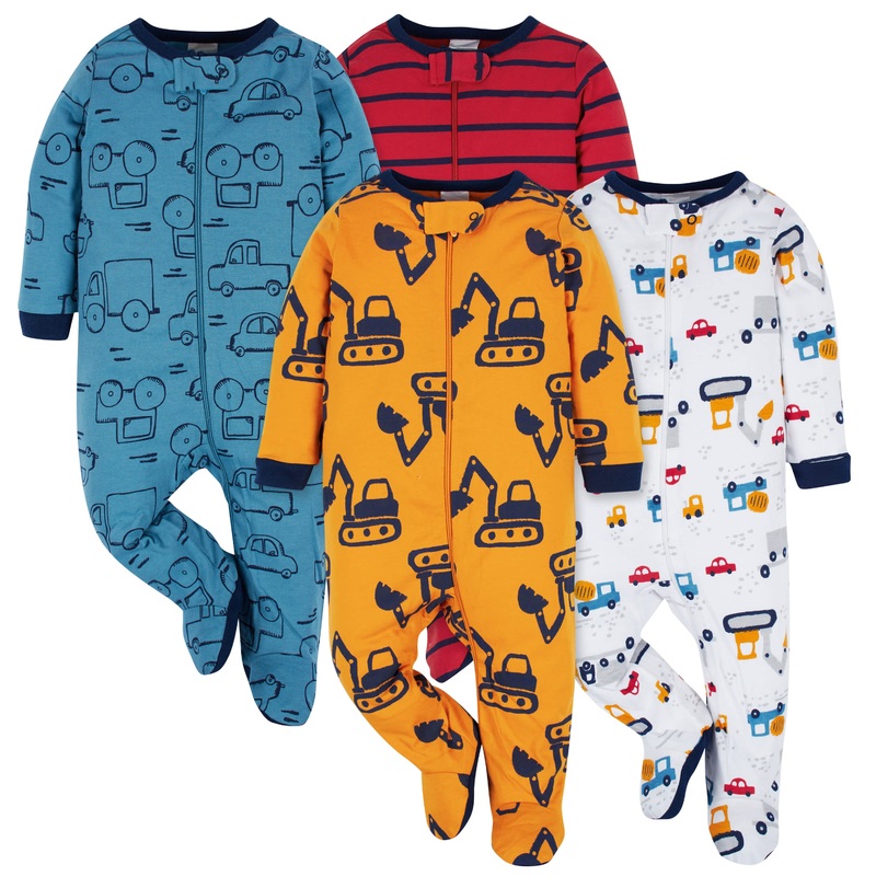 4-Pack Baby Boys Construction Zone Sleep ‘N Plays