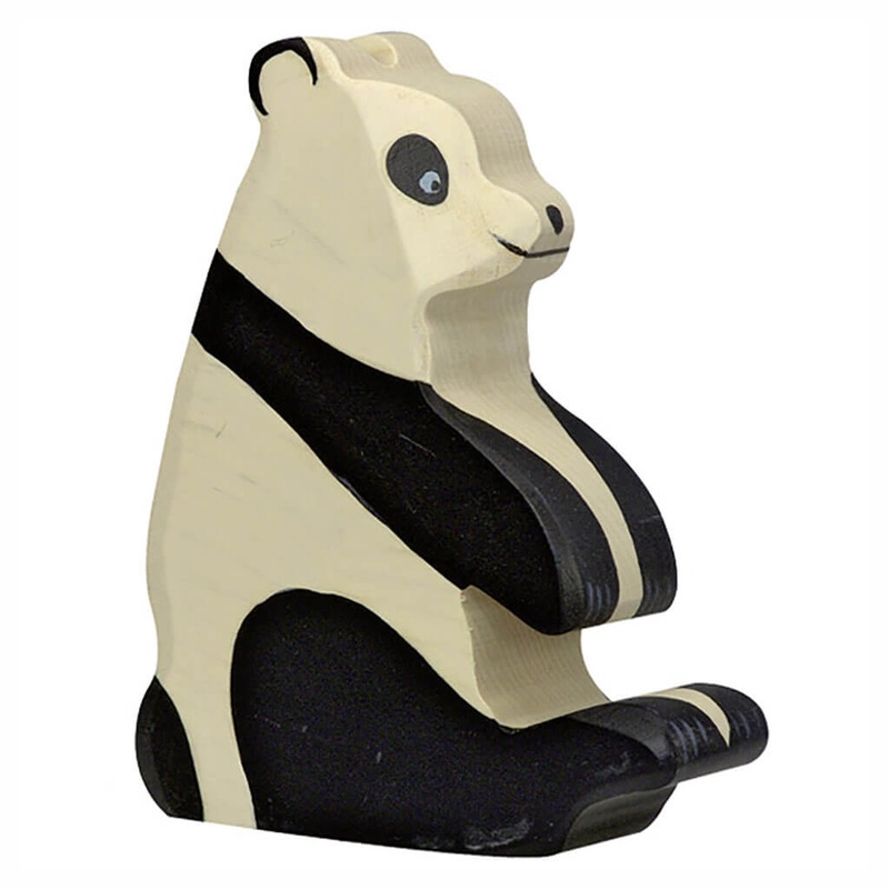 Holztiger Wooden Animal Sitting Panda Bear