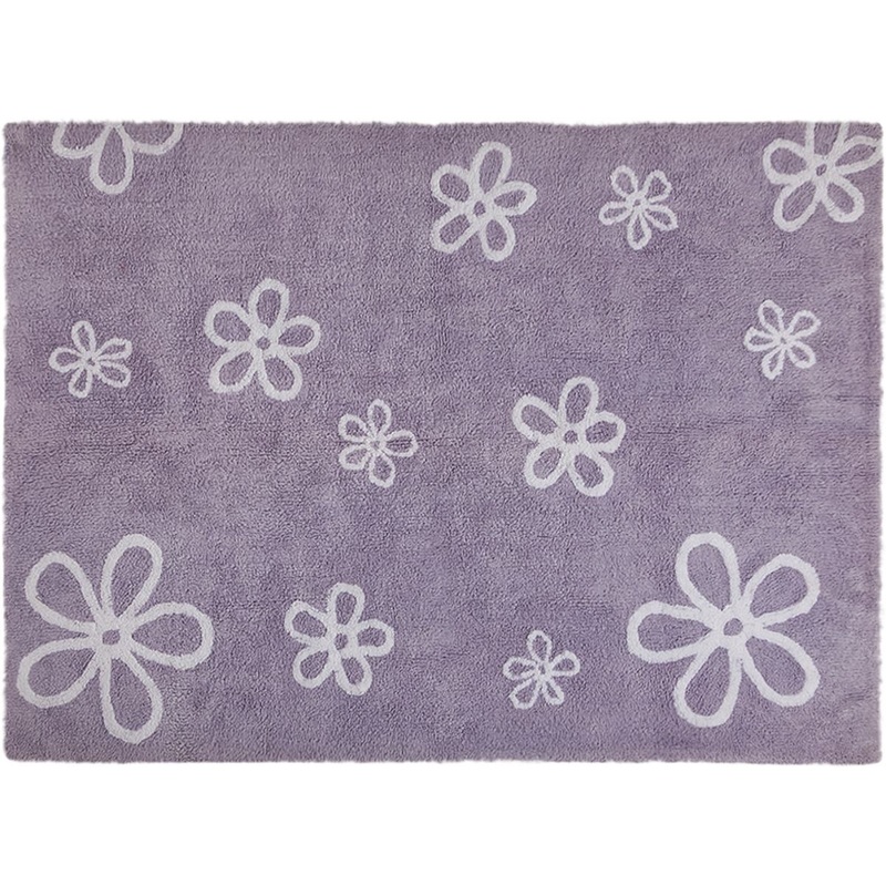 Lorena Canals Flowers Rug – Purple (4′ x 5′ 3″)