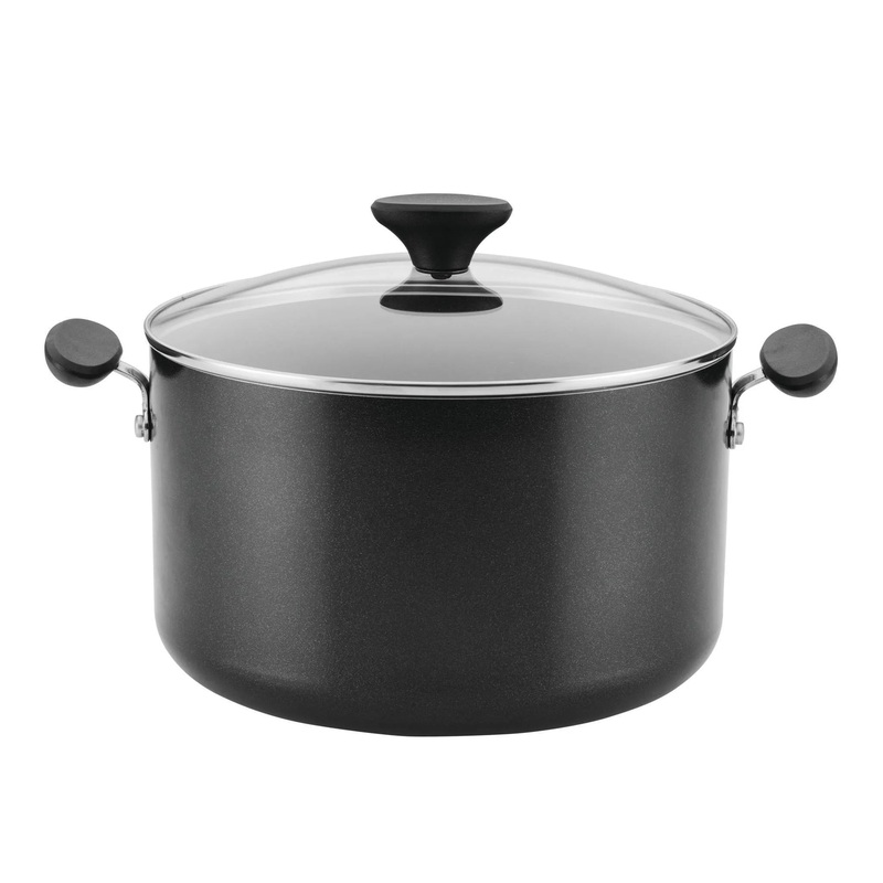 8qt Nonstick Stock Pot With Tempered Glass Lid (See Description)