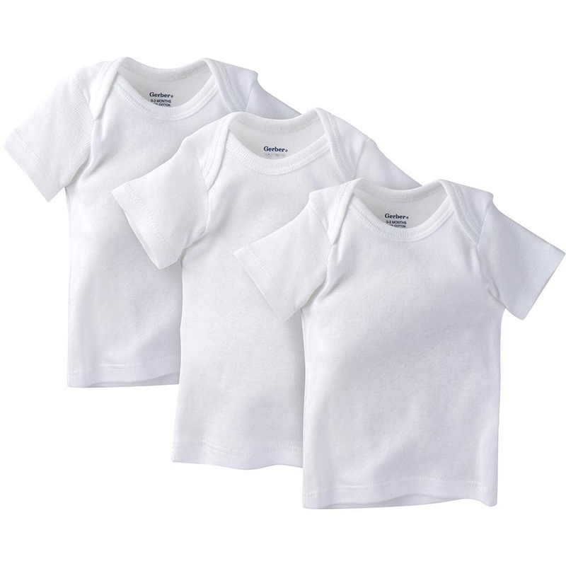 Baby 3-Pack Plain White Slip-On Shirt