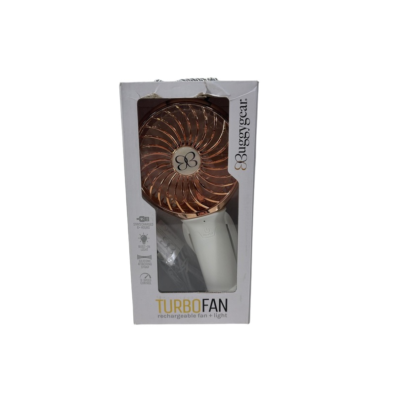 Buggygear 3 Speed Rechargeable Fan, Bronze and White