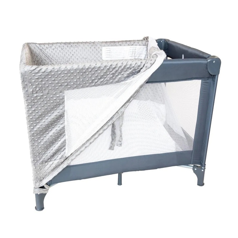 Coverplay Chenille Slipcover for Straight ArmedPlay Yard – Gray