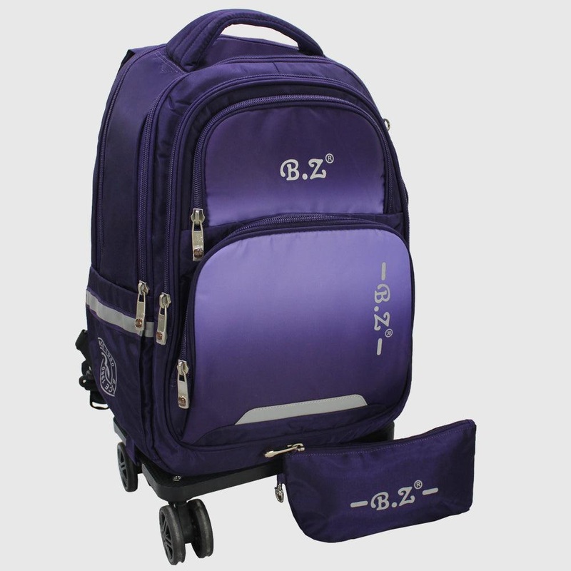 Faded Purple 18 Inches Trolley Backpack + Pencil Case
