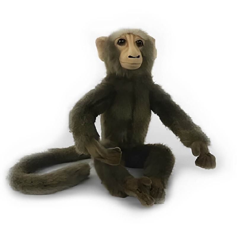 HNC Realistic Plush Animal Macaque Baby Monkey