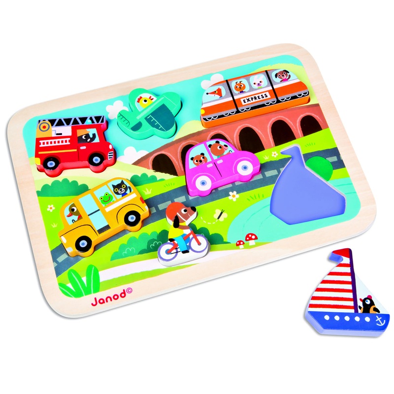 Janod Chunky Puzzle – Vehicles