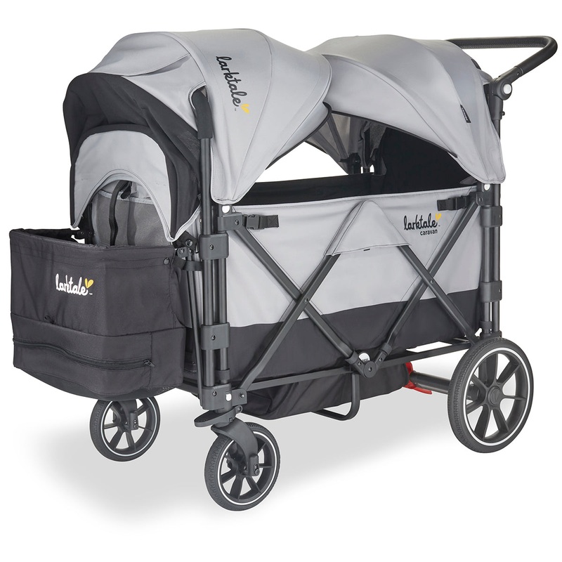 Larktale OPEN BOX Caravan V2 (2 Seater) Stroller Wagon – Gray/Black