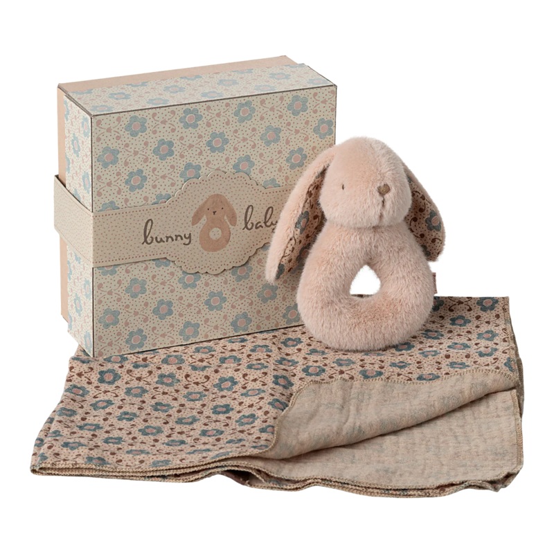 Maileg Bunny Rattle Set – Powder