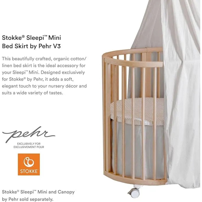 Sleepi V3 Mini Bed Skirt Pehr