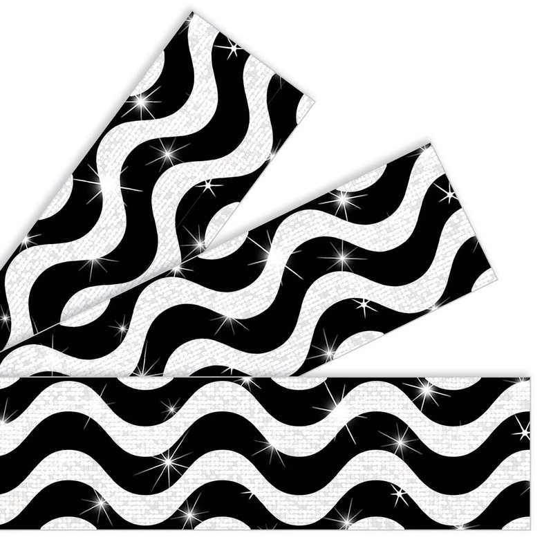 Wavy Black Bolder Borders  Sparkle Plus
