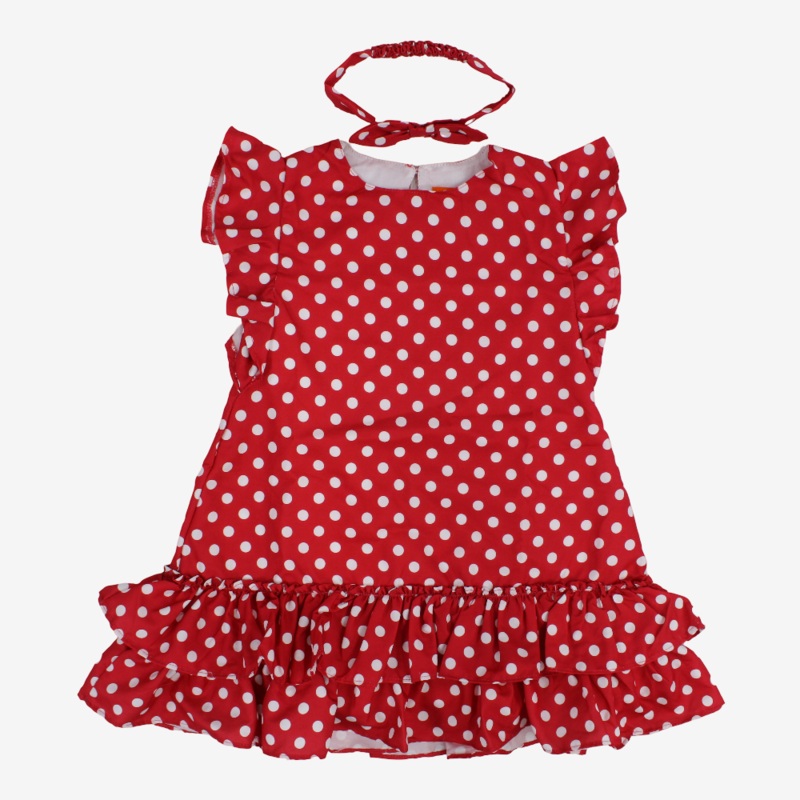Girls Cotton Sleeveless Dress with Headband