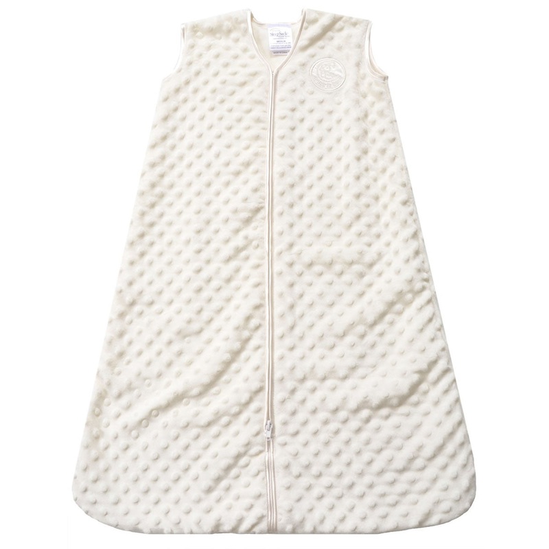 HALO SleepSack Wearable Blanket, Velboa, Cream Plush Dots, Small