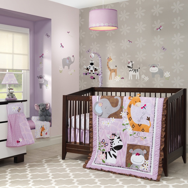 Lambs & Ivy Ladybug Jungle 4 Piece Bedding Set