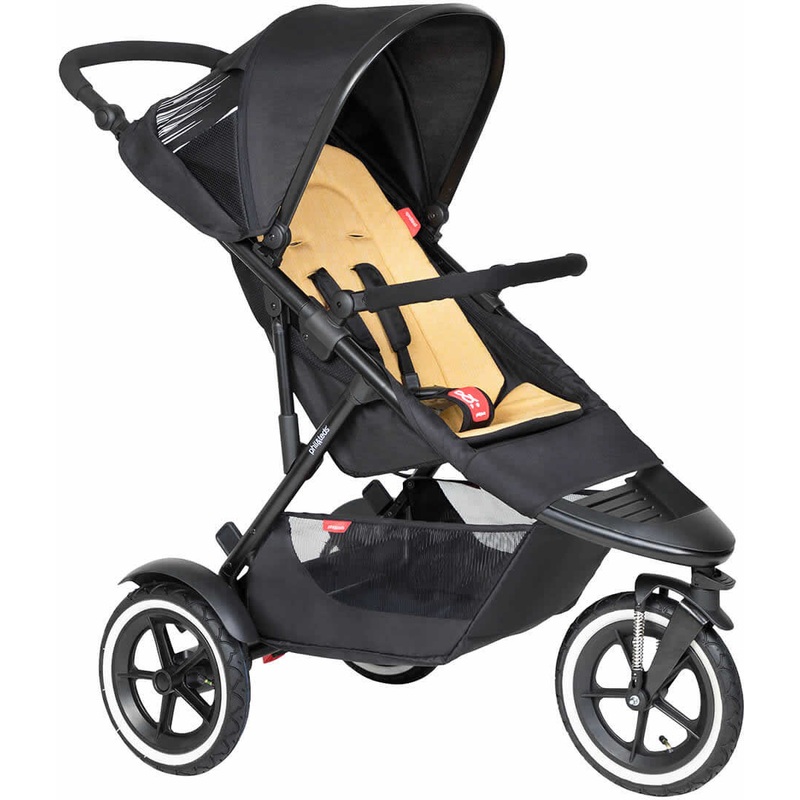 Phil & Teds Sport Stroller & Liner – Black/Butterscotch