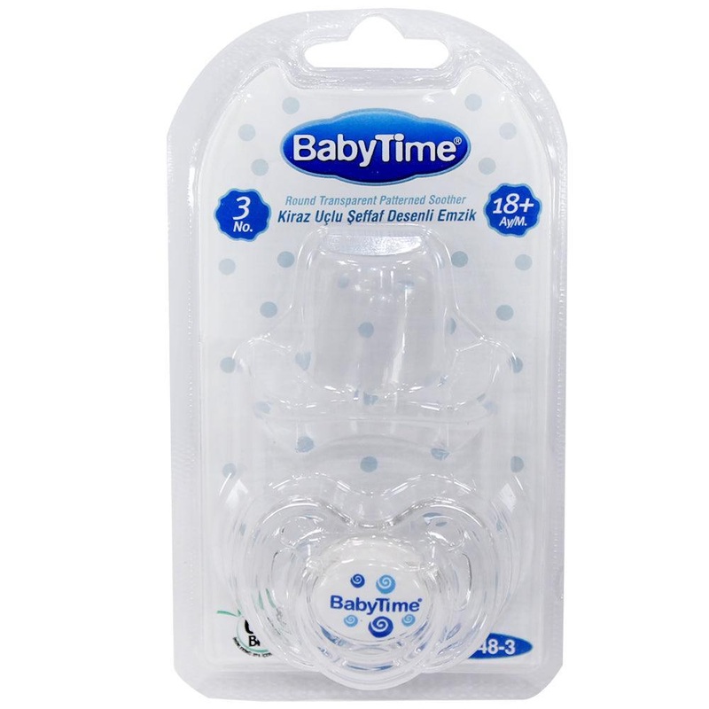 Baby Time Baby Silicone Round Soother Candy With Cap No:3