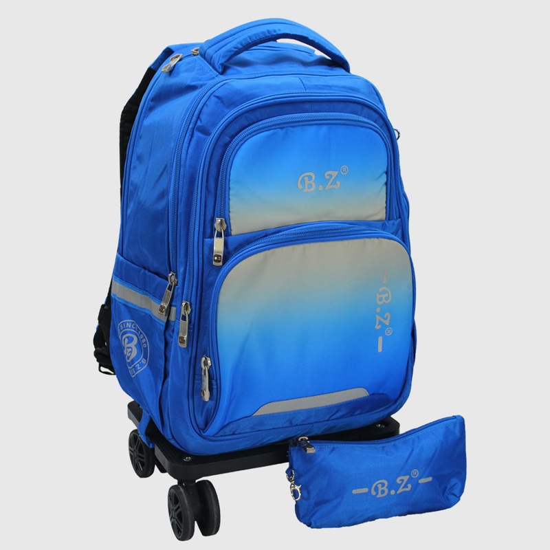 Blue 20 Inches Trolley Bag + Pencil Case