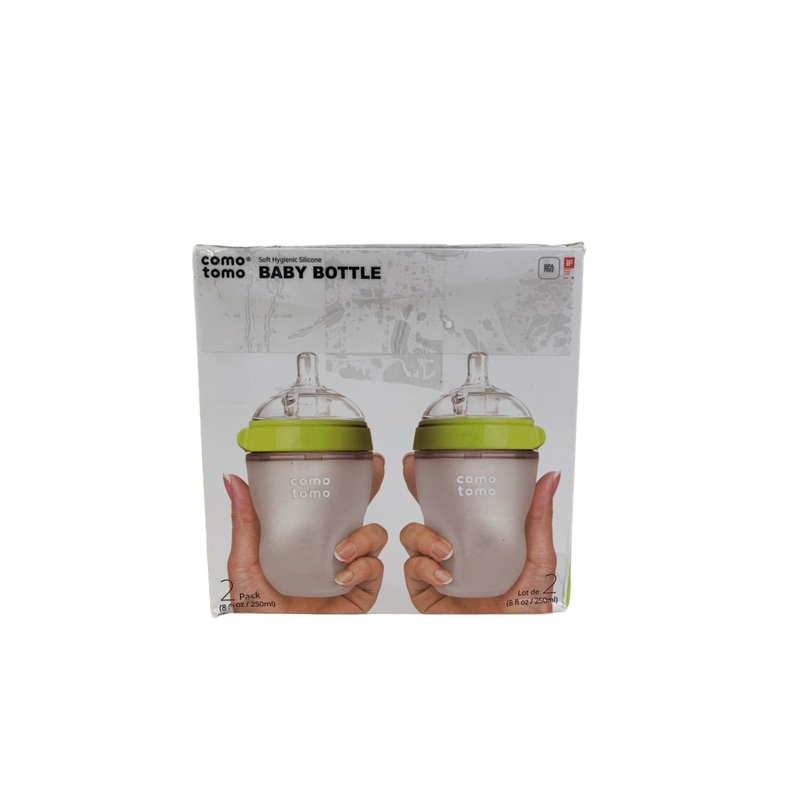 Comotomo Bottles 2 Pack, 8oz, Green