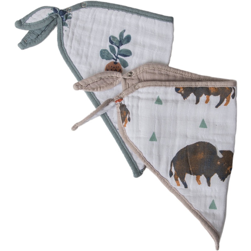 Little Unicorn Cotton Bandana Bib 2-Pack – Bison