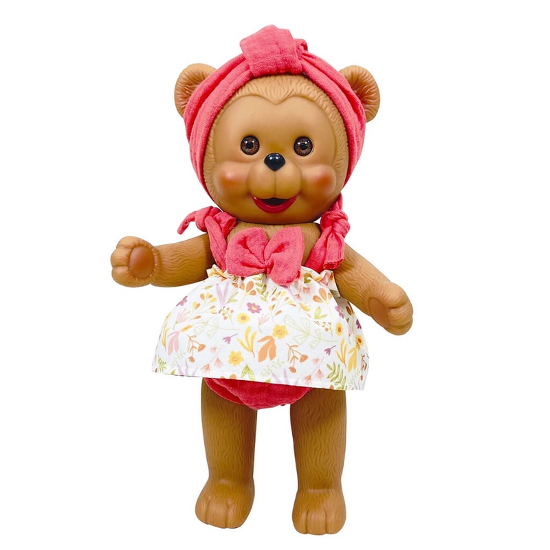 Nines d’Onil Poppy Bear Doll Floral Dress
