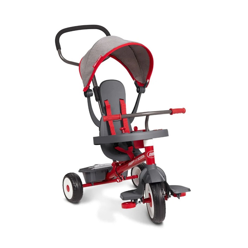 Radio Flyer 4-in-1 Stroll ‘n Trike, Red, Push Trike for Toddlers (484Z)