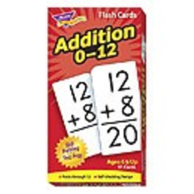 Addition 0-12 Flash Cards