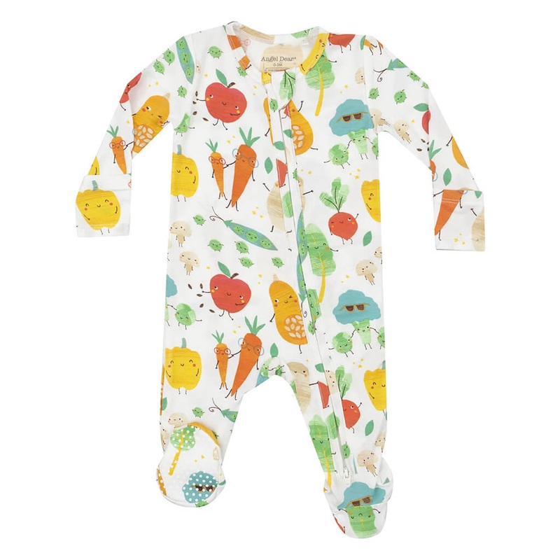ADR 2-Way Ruffle Zipper Footie Fall Veggies