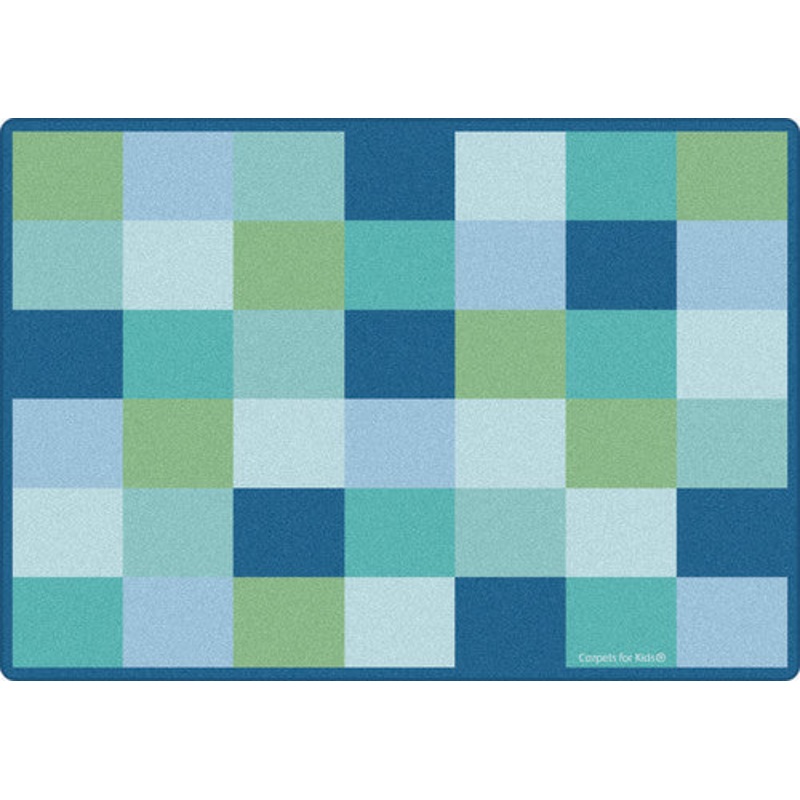 KIDSoft Blocks Seating Carpet, 6′ x 9′, Contemporary Colors