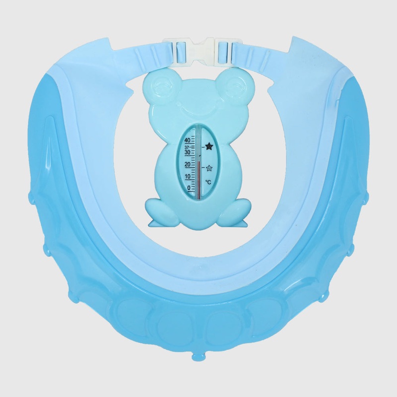 La Frutta Shower Cap and Bath Thermometer (Blue)